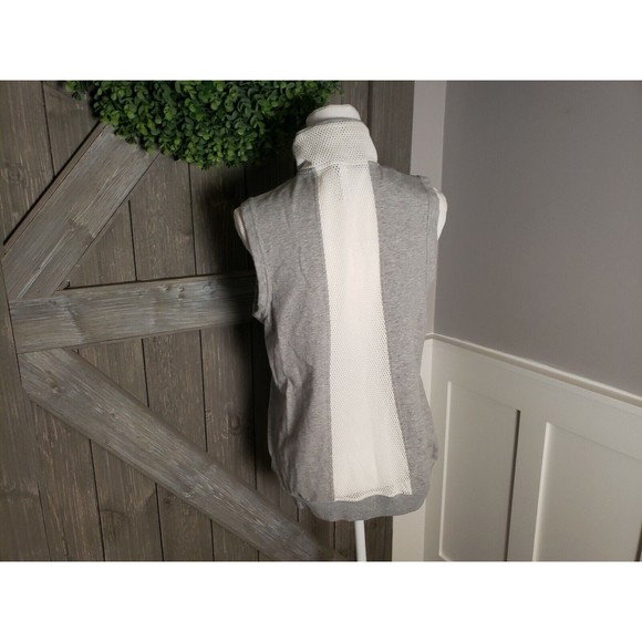 Fabletics Temecula Full Zip Vest Mesh Gray Sleeveless Women’s Size M - Picture 3 of 9